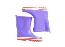 Children's pink rubber boots for walking. photo