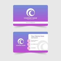 Corporate modern business card template design vector