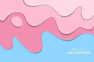 Soft color paper cut style background design vector