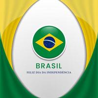 concepto de fondo de la bandera de brasil para la ilustración del día de la independencia de brasil vector