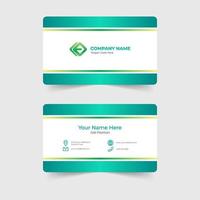 Corporate modern business card template design vector