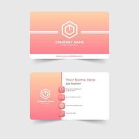 Corporate modern business card template design vector