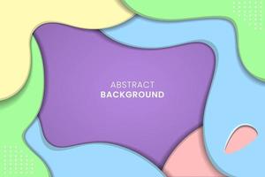 Abstract colorful background in paper cut style design vector