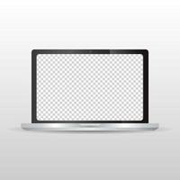 realistic vector of blank laptop computer design