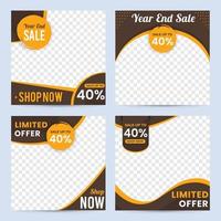 Social media sale promotion post template vector