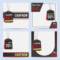 Social media sale promotion post template vector