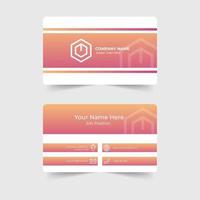 Corporate modern business card template design vector