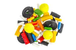 Colored chewy liquorice candy. Photo