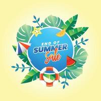 ilustración de vacaciones de verano para banner, diseño de carteles vector