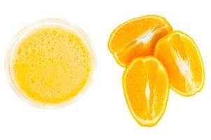 Fresh orange juice with pulp, healthy food. photo