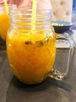 Fragrant orange sea buckthorn tea. Studio Photo