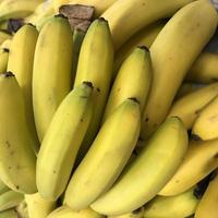 Macro photo bananas. Stock photo yellow tropical fruit banan background