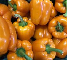 Macro photo bell peppers. Stock photo paprica vegetable bell peppers background