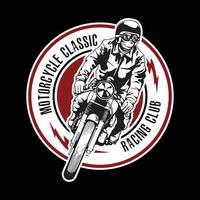 ilustración del club de carreras de motos vector