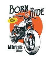 motorcyccle illustration for t-shirt design vector