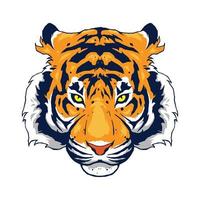tiger face illustration vector