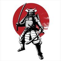 illustration concept of samurai soldier vector