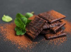 Chocolate and mint photo