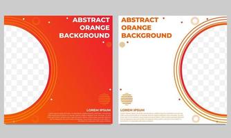 abstract orange gradient social media post template vector