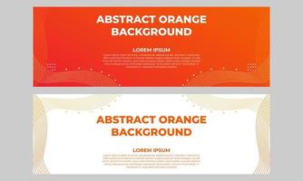 plantilla de banner degradado naranja abstracto vector