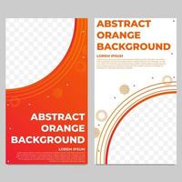 abstract orange gradient social media stories template vector