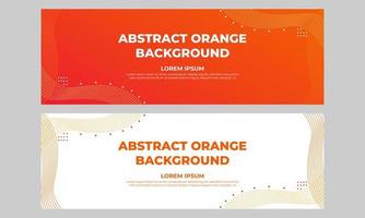 plantilla de banner degradado naranja abstracto vector