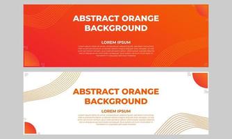 abstract orange gradient banner template vector