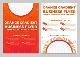 orange gradient business flyer template collection vector