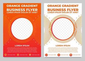 orange gradient business flyer template collection vector