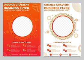 orange gradient business flyer template collection vector