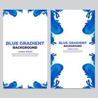 abstract blue gradient social media stories template collection vector