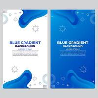 abstract blue gradient social media stories template collection vector