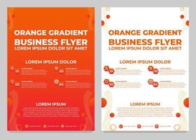 orange gradient business flyer template collection vector