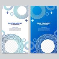 abstract blue gradient social media stories template collection vector