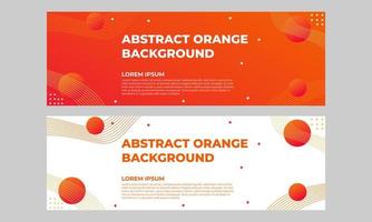 abstract orange gradient banner template vector