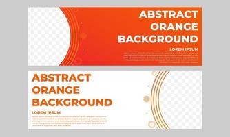 plantilla de banner degradado naranja abstracto vector