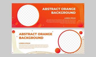 abstract orange gradient banner template vector