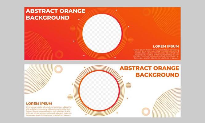 abstract orange gradient banner template