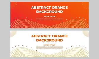 abstract orange gradient banner template vector