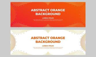 abstract orange gradient banner template vector