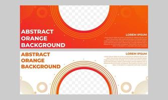 abstract orange gradient banner template vector