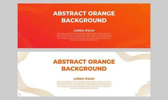 abstract orange gradient banner template vector