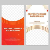 abstract orange gradient social media stories template vector