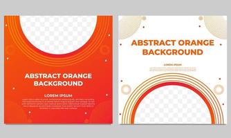 abstract orange gradient social media post template vector