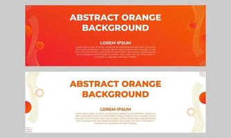 abstract orange gradient banner template vector