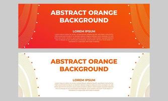 abstract orange gradient banner template vector