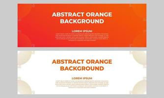 abstract orange gradient banner template vector