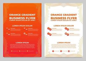 orange gradient business flyer template collection vector