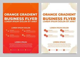 orange gradient business flyer template collection vector