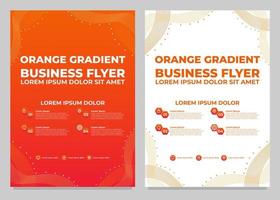 orange gradient business flyer template collection vector